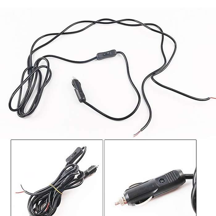 12V Cigar Lighter Socket Connector with On/Off Toggle Switch and 2 Connectors Modified Car Wiring Ha