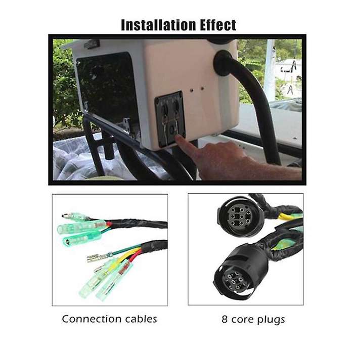 12V Dual Engine Key Switch Panel Main Switch Control Assembly for Outboard Engines 6K1-82570-13-00