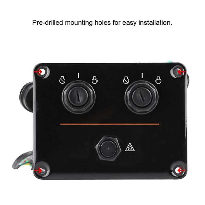 12V Dual Engine Key Switch Panel Main Switch Control Assembly for Outboard Engines 6K1-82570-13-00