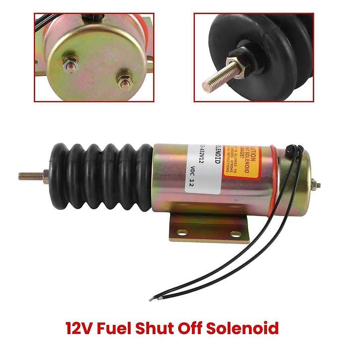 12v Excavator Fuel Shut Off Solenoid for D513-a32v12 D513a32v12
