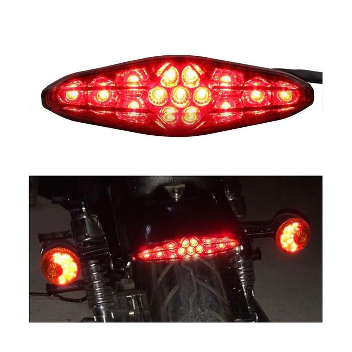 12v Led Grey Shell Tail Light for Cruiser Prince Off-road Beach Vintage Brake Light