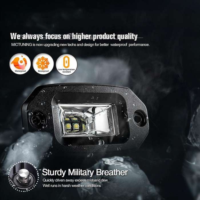 12V LED Light Bar 2Pcs Waterproof Led Light Bar Flood Bulb 20W 6000K White Auto Fog Lamp ATV Driving