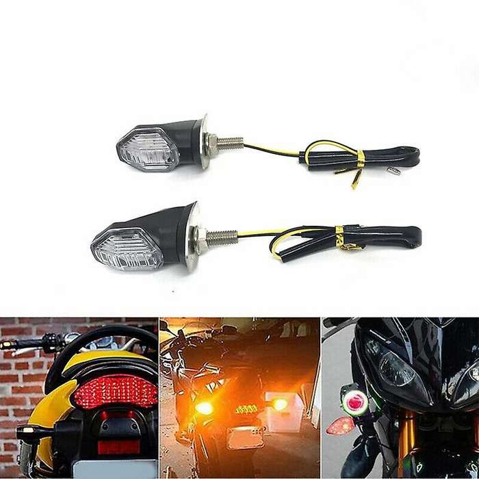 12V Motorcycle Flashing Turn Signal Lamp Indicator LED Triangle-Shaped DRL Tail Lights