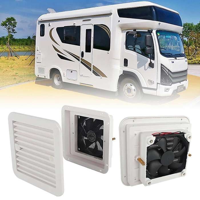 12V MuteFridge Vent with Fan for RV Trailer Caravan Side Air Strong Wind Exhaust Car Styling Camper