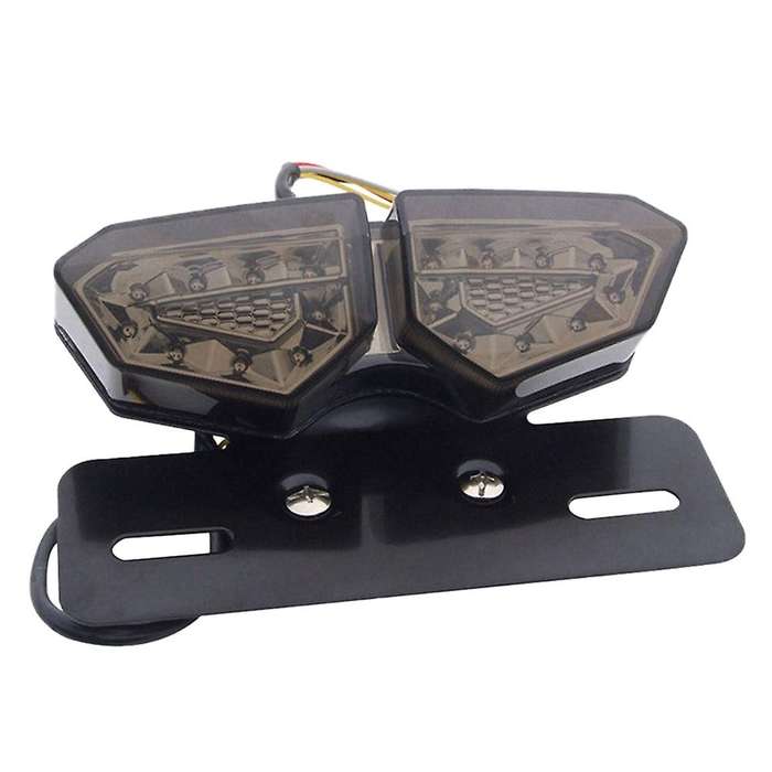 12V Turn Signal Rear Brake Lights Motorcycle LED Tail Light Motorbike License Plate Light Flasher fo