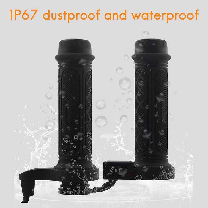 12V Universal Motorcycle 7/8 Inch 22mm Electric Hand Heated Molded Grips Handle Handlebar