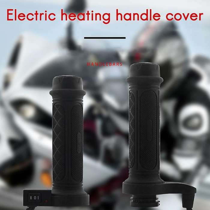 12V Universal Motorcycle 7/8 Inch 22mm Electric Hand Heated Molded Grips Handle Handlebar
