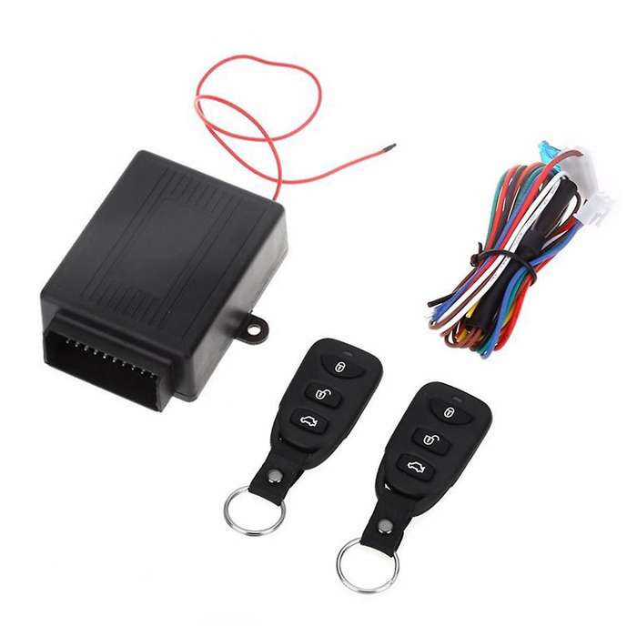 12v Universal Car Auto Remote Central Kit Door Lock Locking Vehicle Keyless Entry System with 2 Rem