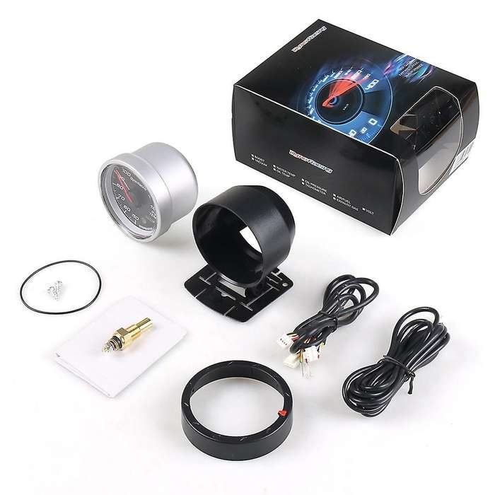 12V Universal Tachometer 6348 Digital 2-1/16 Inch 0-340 Degree F Digital Oil Temperature Gauge