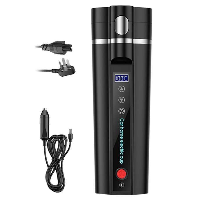 12V/24V/220V 450ML Car Heating Cup 304 Stainless Steel Car Electric Heating Cup Electric Kettle Coff