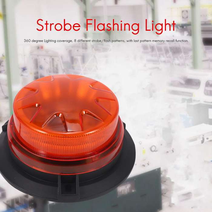 12v/24v High Intensity Led Beacon Magnet Mount Low Profile Compact Strobe Flashing Emergency Warnin