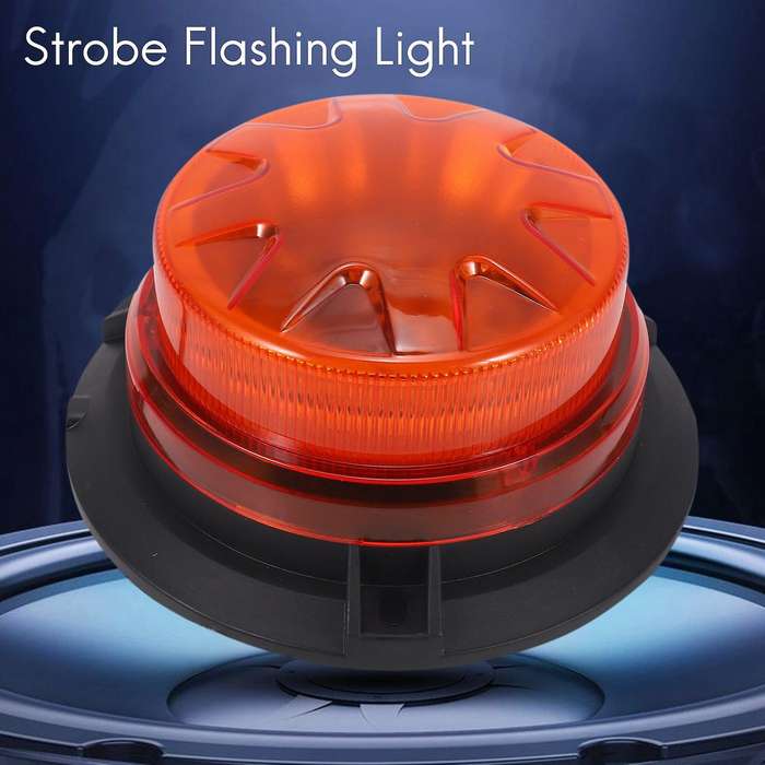 12v/24v High Intensity Led Beacon Magnet Mount Low Profile Compact Strobe Flashing Emergency Warnin