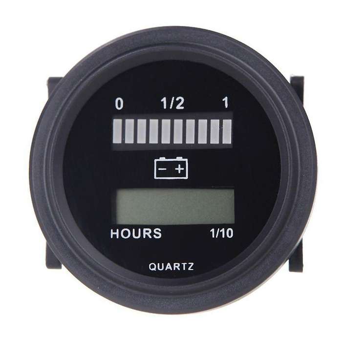 12V/24V/36V/48V/72V LED Digital Battery Status Charge Indicator Black
