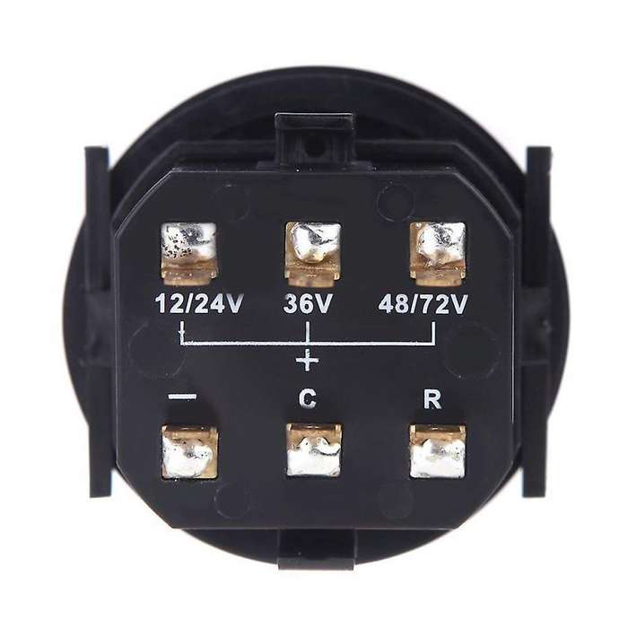12V/24V/36V/48V/72V LED Digital Battery Status Charge Indicator Black