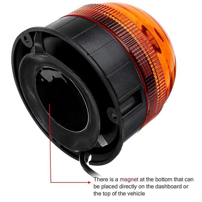12V-24V Magnetic Roof 40 LED Rotating Flashing Beacon Light Flexible Warning Light Emergency Lamp Tr