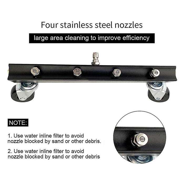 13 Inch Pressure Washer Cleaner 4000 PSI Car Cleaning Tool with 2 Washer Extension Wands and Swivel