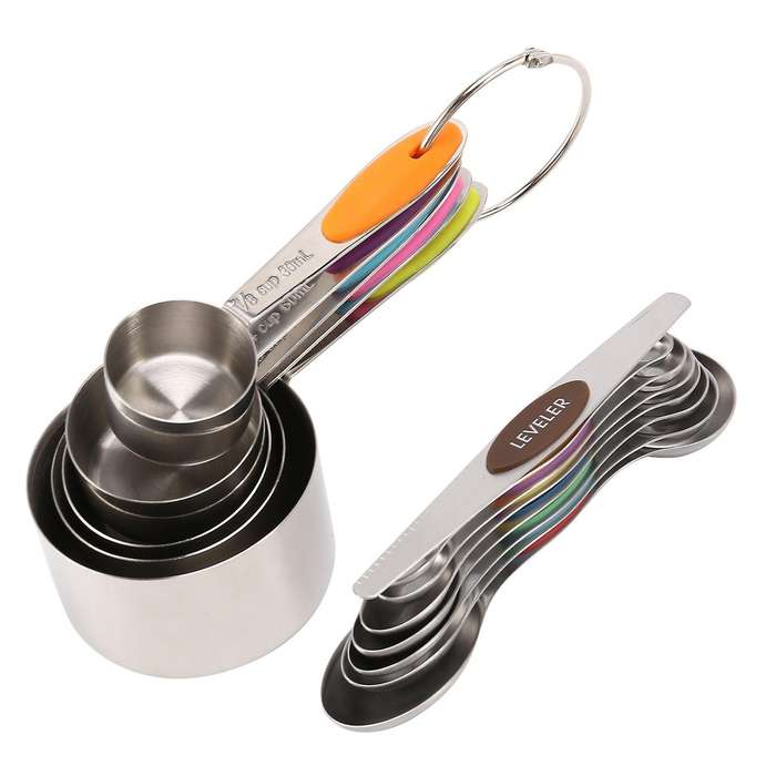 13pcs Measuring Cups and Magnetic Measuring Spoons Set,professional Durable Kitchen Measuring Set F