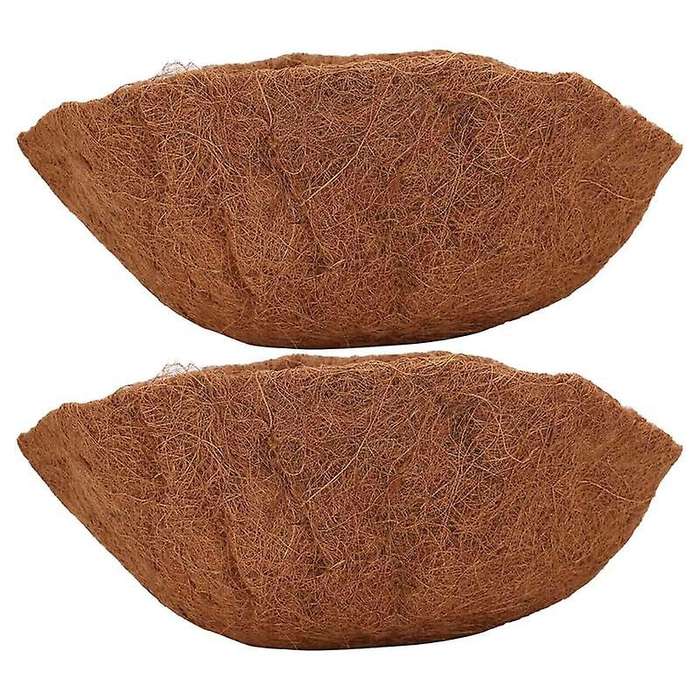 14 Inch Liner for Planters, 2pcs Round Replacement Plant Basket Liners Natural Fiber Liner for Hang