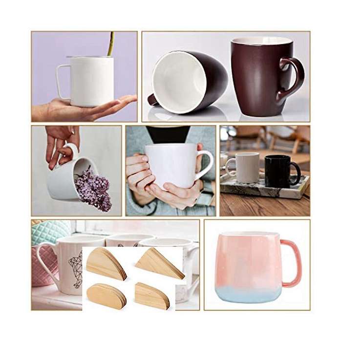 14 Pcs Mug Handle Molds, Pottery Mug Handle Forms Pottery Tool Kit with 3pcs Round Sponges Pottery