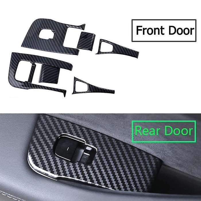 14PCS Car Inner Door Armrest Window Lift Button Cover Trim Kit for 2016-2019 Window Lift Cover Trims