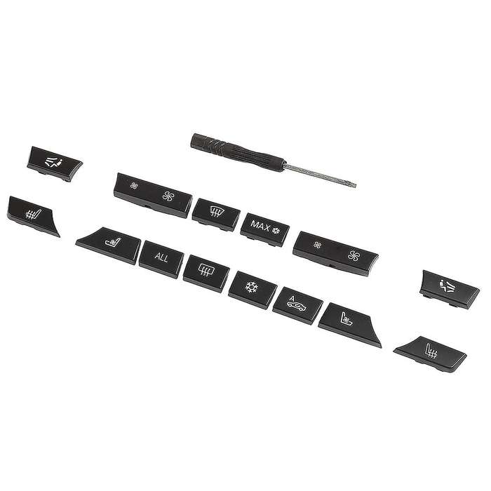 14Pcs Car Dashboard A/C Control Switch Button Key Caps Repair Kit for 5 7 Series F07 GT/F10/F11 F01/