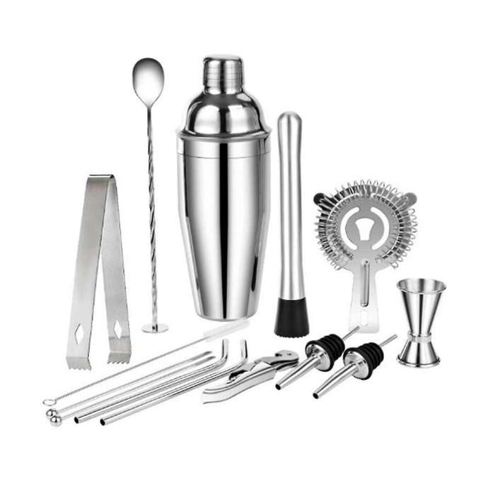 14-piece Cocktail Shaker Set Bartender Kit -stainless Steel Bar Tools for Diy Bartending Cocktails