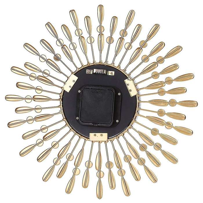15 Inch 3d Wall Clock Shiny Rhinestone Style (gold)