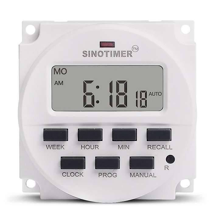 15.98 Inch Lcd Digital Timer 12v Dc 7 Days Programmable Time Switch Tm618n-4
