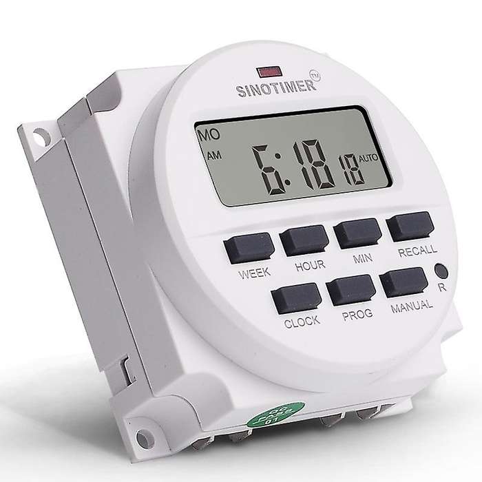 15.98 Inch Lcd Digital Timer 12v Dc 7 Days Programmable Time Switch Tm618n-4