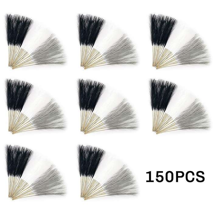 150PCS Faux Grass Decor 55cm Tall Artificial Grass Pompous Floral Fake Plants Floor Vase Filler for