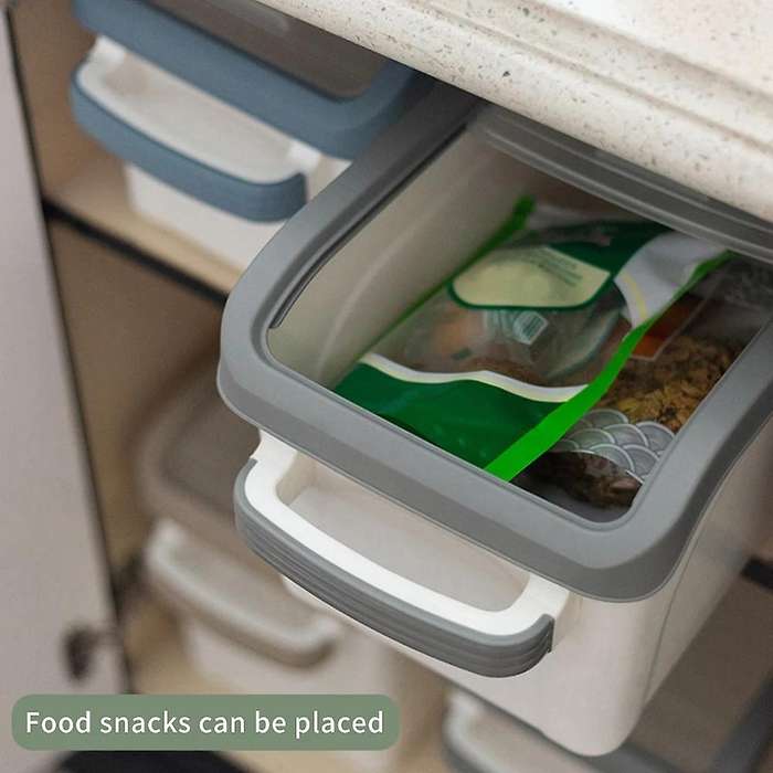 15Kg Rice Storage Box Grain Cereal Dispenser Flip Lid Food Organizer Container Rice Container Portab