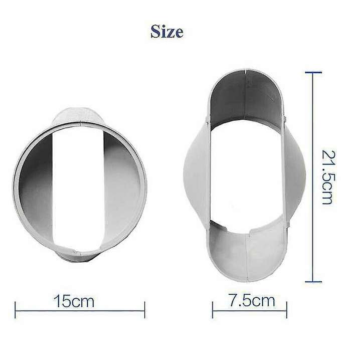 15cm Portable Air Conditioner Window Exhaust Duct Pipe Hose Interface Connector(flat Nozzle)