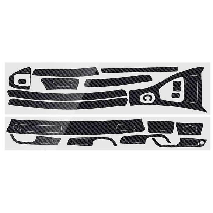 15PCS Car Interior Decorative Sticker 5D Glossy Carbon Fiber Trim Protective for 3 Series E90 E92 E9