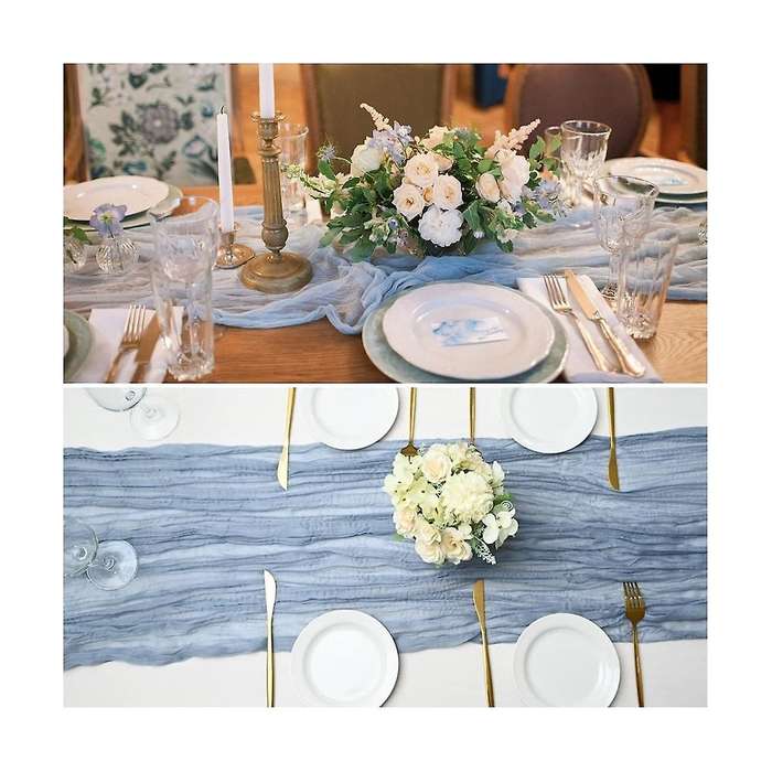 15pack Table Runner Gauze Cloth Boho Table Runner Table Runner for Wedding Birthday Party Shower Re