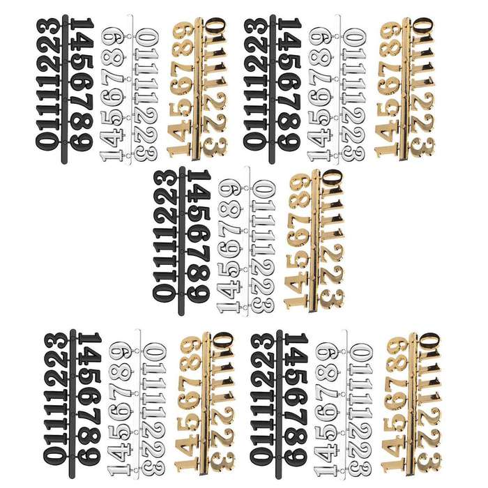 15Pcs DIY Clock Numerals Kit Wall Clock Number Art Decor Replacement Repairing Accessories