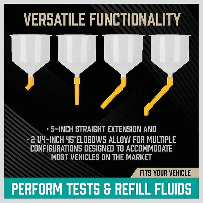 15Pcs Plastic Filling Funnel Spout Pour Oil Tool Spill Proof Coolant Filling Kit Fit for Universal V