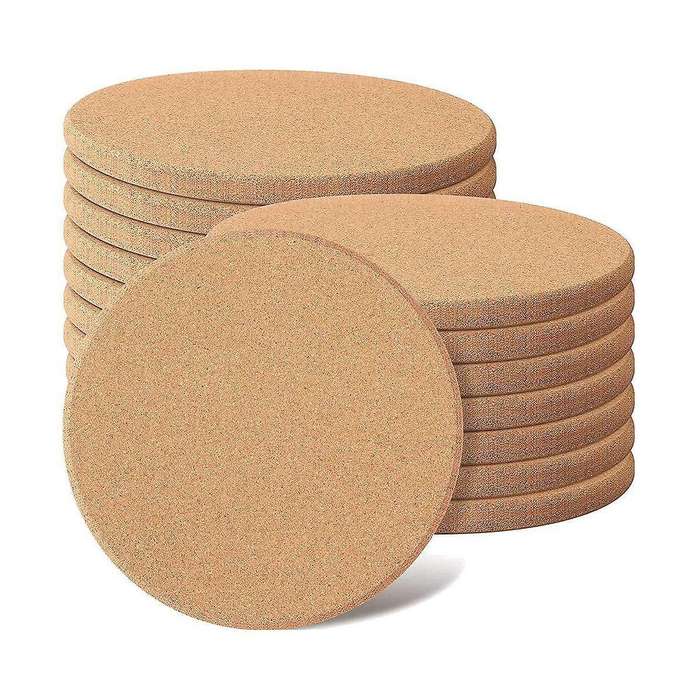 16 Pack Cork Coaster Thick Cork Trivets for Hot Dishes and Hot Pots Heat Resistant Multifunctional