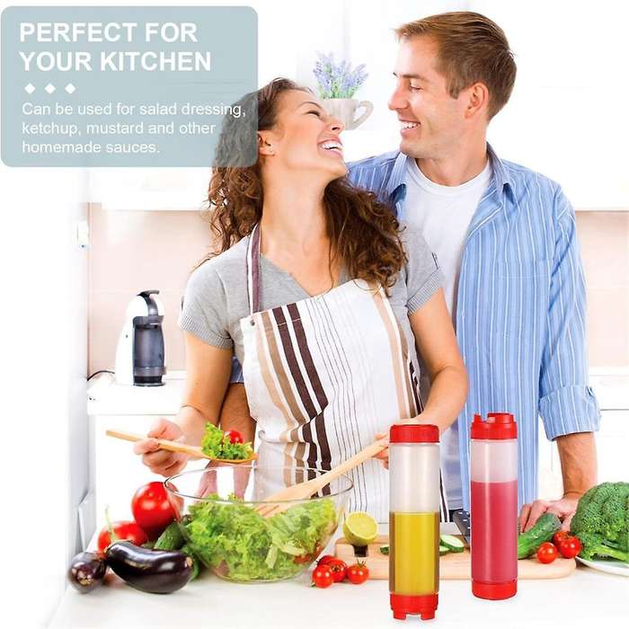 16 Oz Inverted Plastic Squeeze Bottles, Refillable Tip Valve Dispenser Condiment Squeeze Bottle for