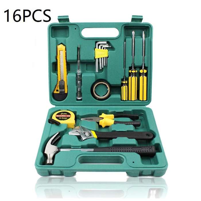 16 Pcs Multifunctional Vehicle Emergency Maintenance Tool Kit Go On Road Trip Rescue Workers' Vehicl