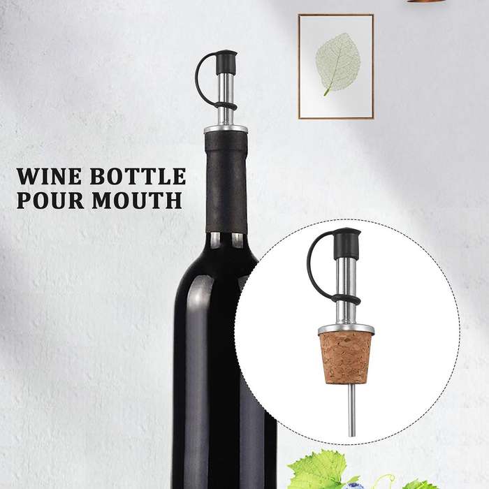 16 Pcs Wine Pourers Wine Cork Pourer Pour Spout for Liquor Bottles Oil Pouring Spout Rubber Wine Bot