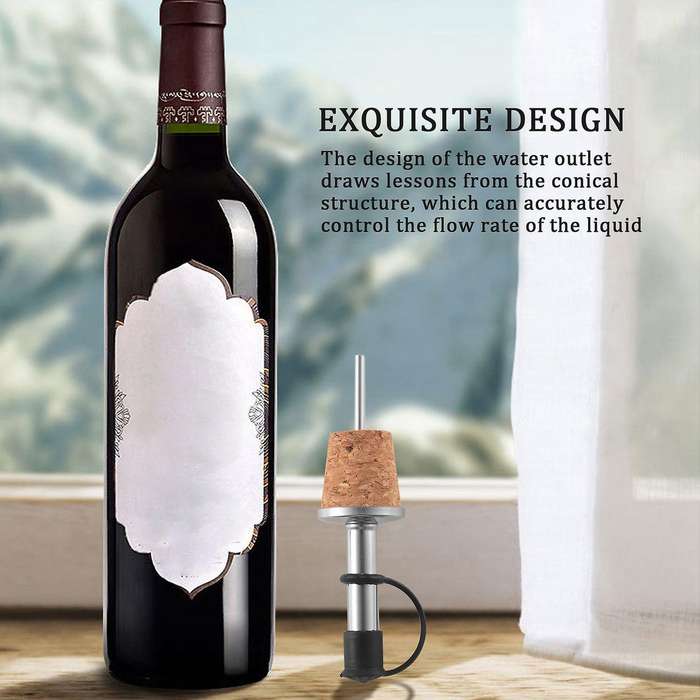 16 Pcs Wine Pourers Wine Cork Pourer Pour Spout for Liquor Bottles Oil Pouring Spout Rubber Wine Bot