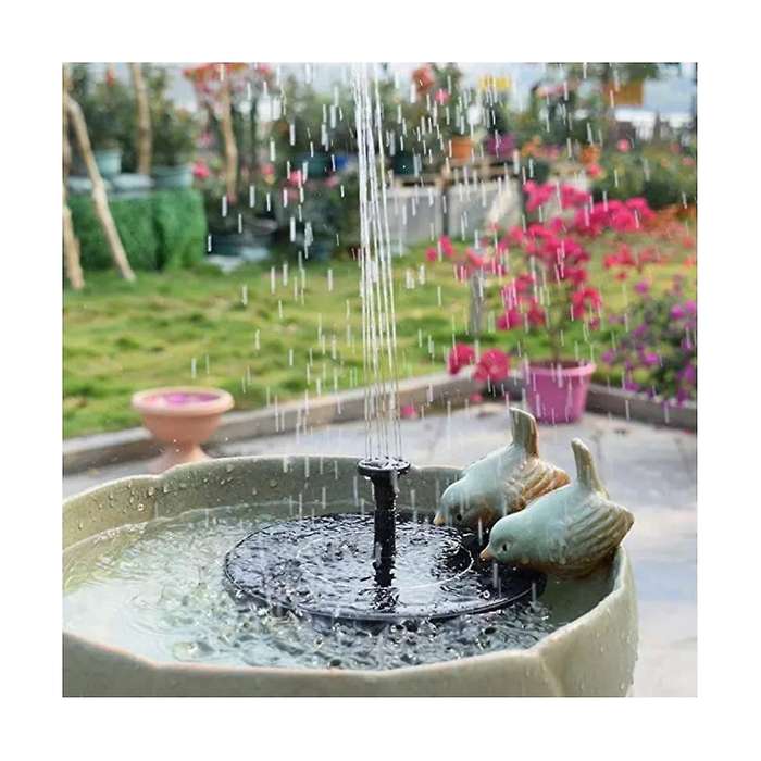 160mm Mini Solar Water Fountain Pool Pond Waterfall Garden Decoration Outdoor Bird Bath Solar Power