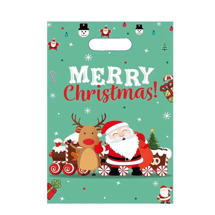 160pcs Christmas Candy Cookie Bag Xmas Santa Gift Bag Christmas Party Decoration for Home New Year P