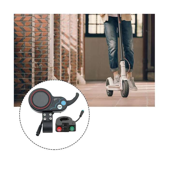 -168 Electric Scooter Dashboard Meter 36v 48v Adjustable+switch 6pin Throttle Accessories for Electr