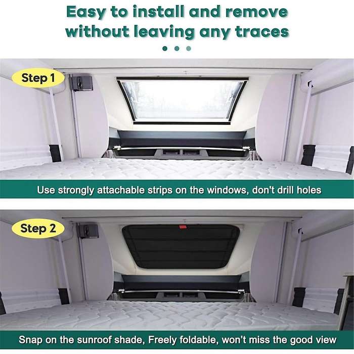 16In x 16In Waterproof Thickened Magnetic RV Window Shade, Foldable Magnet Motorhome Blackout Ventil