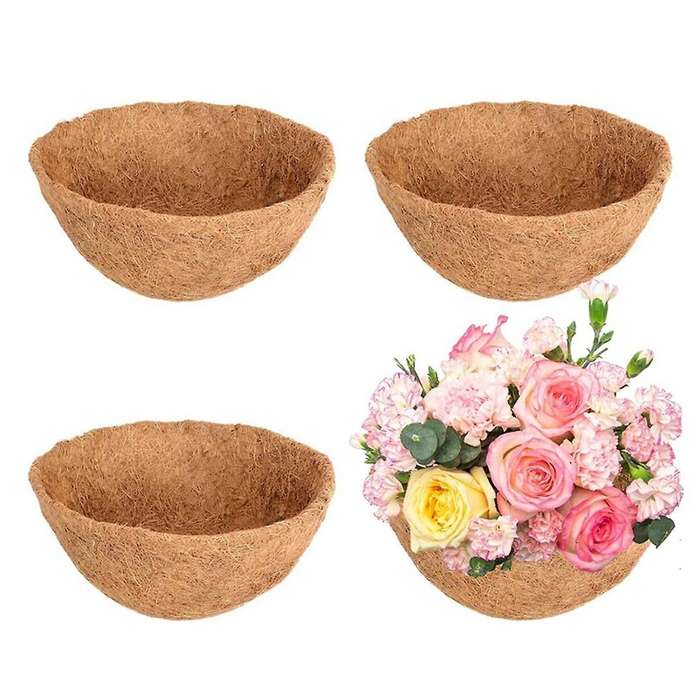 16Inch Hanging Basket Liner,Round Planter Liner for Hanging Basket,Coconut Fiber Liners for Hanging