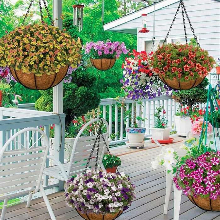 16Inch Hanging Basket Liner,Round Planter Liner for Hanging Basket,Coconut Fiber Liners for Hanging