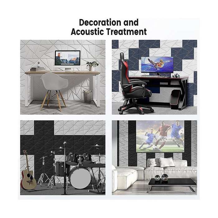 16pcs Acoustic Panel with Self-adhesive,12x12x0.4in Sound Proof Panel,sound Panel High Density Stud