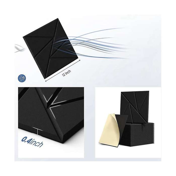 16pcs Acoustic Panel with Self-adhesive,12x12x0.4in Sound Proof Panel,sound Panel High Density Stud