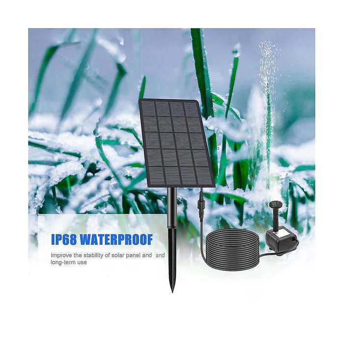 180l/h Solar Power Fountain Pump Water Pump for Bird Bath Garden Backyard Pool Solar Powered Water